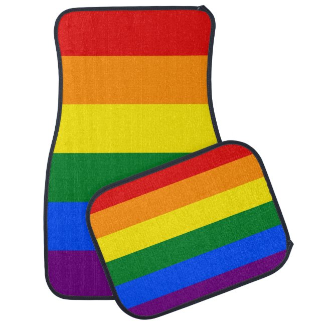 Set of car mats with Pride Flag of LGBT (Set)