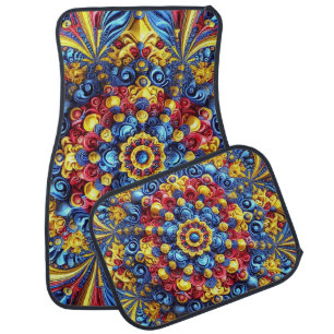 Set of car mats with Romanian Colors