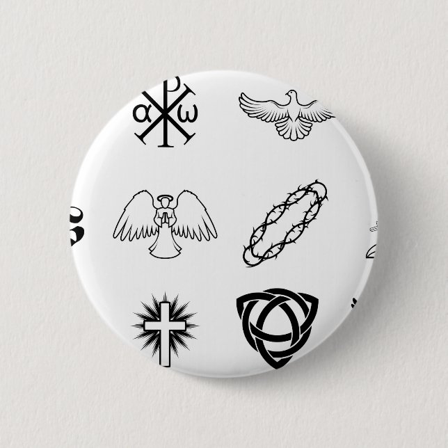 Set of Christian icons Button (Front)