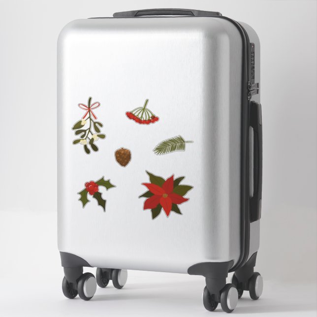 Set of Christmas Motifs Sticker (Suitcase)