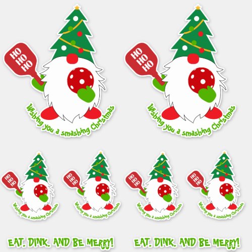 Set of Christmas pickleball  Sticker