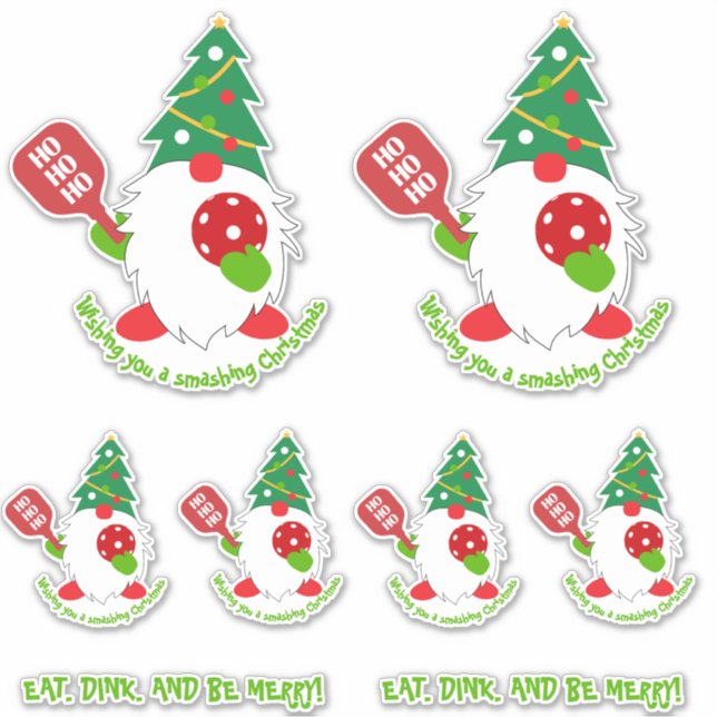 Set of 🎅Christmas pickleball  Sticker (Front)
