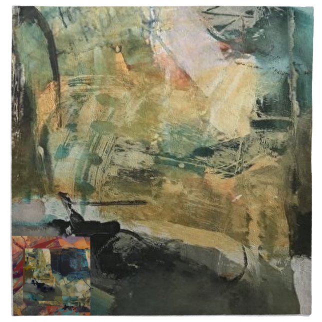 set of cloth napkins with abstract motif (Front)