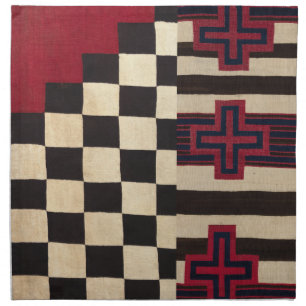 set of cloth napkins with tribal designs