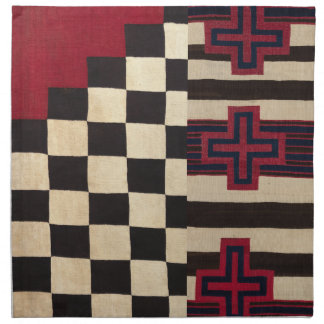 set of cloth napkins with tribal designs