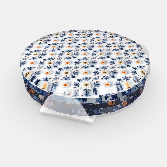 Set of Coasters with Floral Pattern (Set)