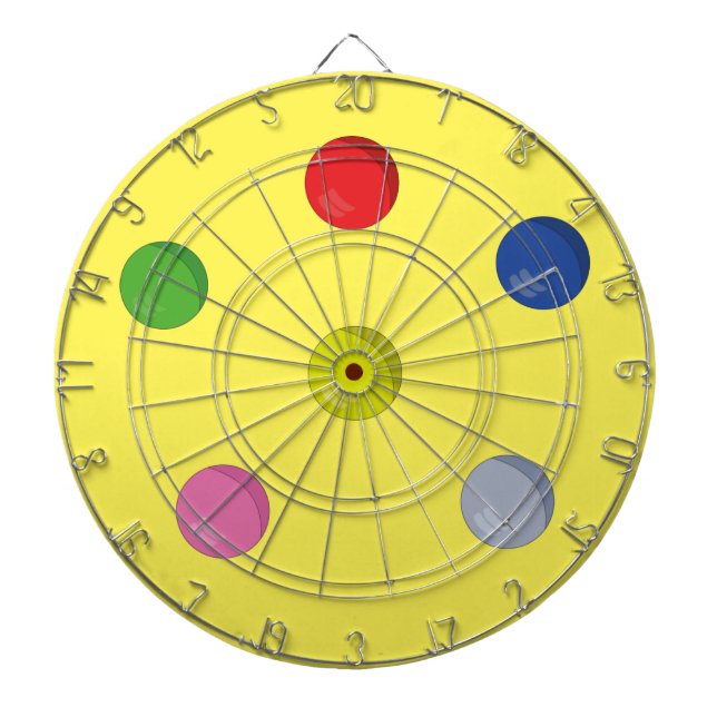 Set of colored balls dart board (Front)