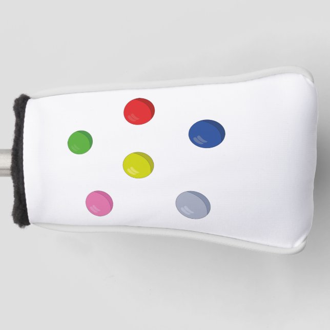 Set of colored balls golf head cover (Front)