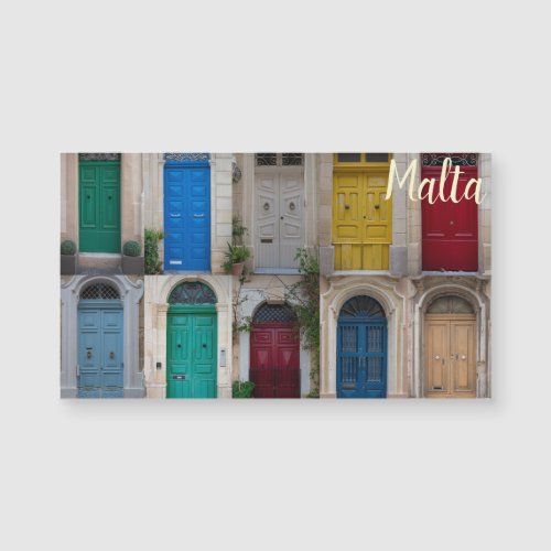 Set of colorful front doors in Malta