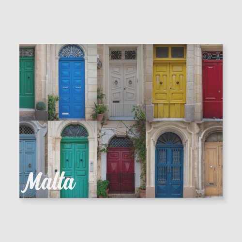 Set of colorful front doors in Malta