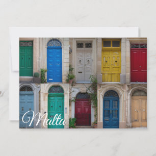 Set of colorful front doors in Malta