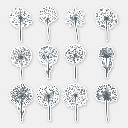 set of dandelions sticker