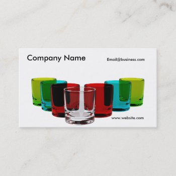 Set Of Drinking Glasses Business Card by mrssocolov2 at Zazzle