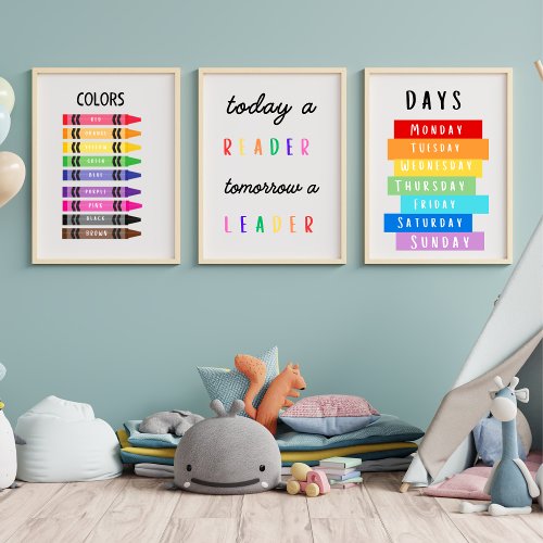 Set Of Educational Posters and home school prints