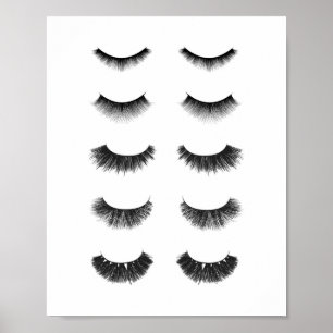 Set of Eyelashes Poster