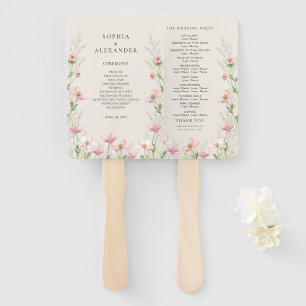Set of Fans for a wildflower wedding.