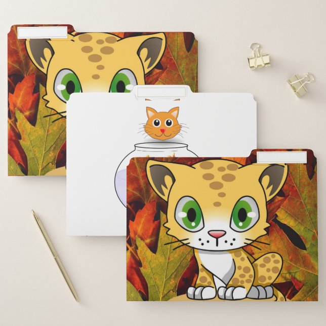 Set of File Folders Cat (Set)