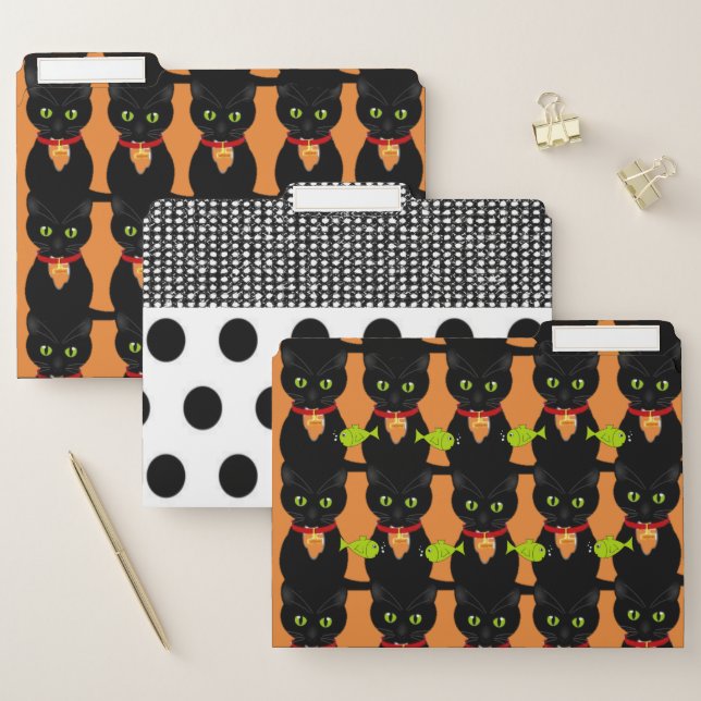 Set of File Folders Cat Fish (Set)