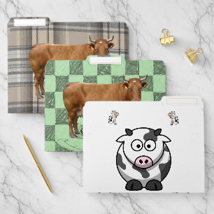 Set of File Folders Cow