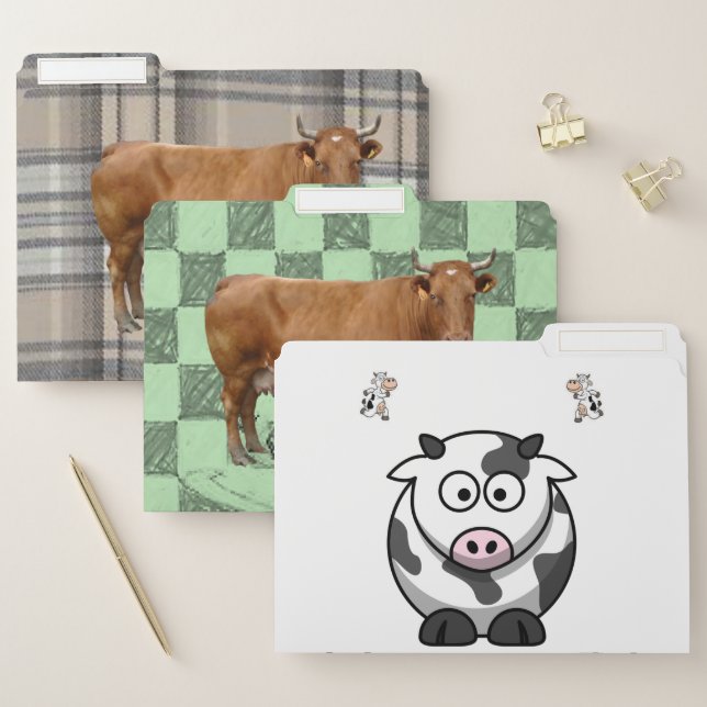 Set of File Folders Cow (Set)