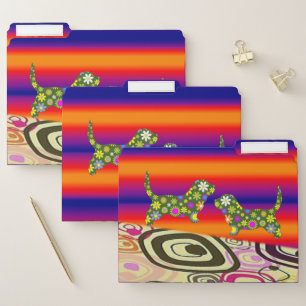 Set of File Folders Dog