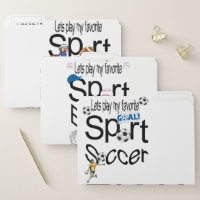 Set of File Folders Football Sports Baseball