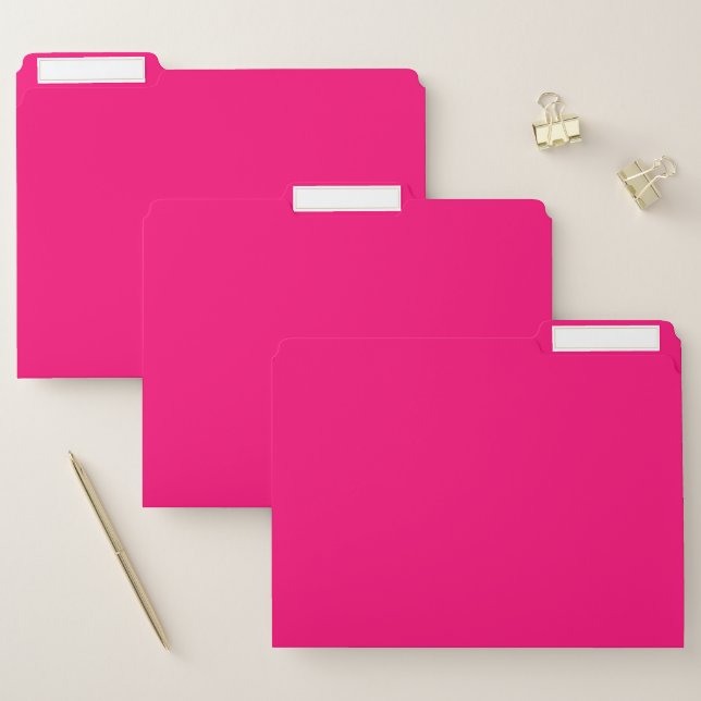 Set of File Folders Hot Pink Fushia  (Set)
