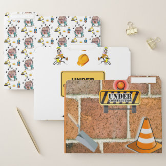Set of File Folders Under Construction