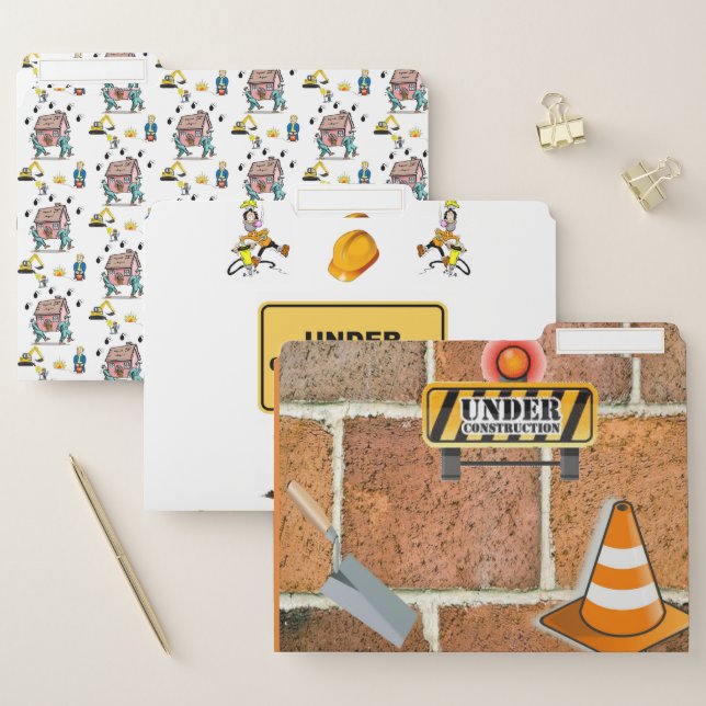 Set of File Folders Under Construction (Set)