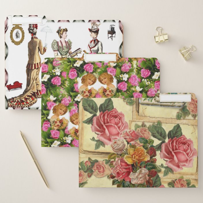 Set of File Folders Victorian | Zazzle.com