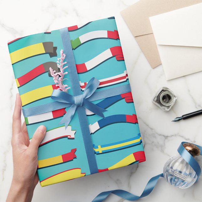 Set Of Flags Wrapping Paper (Creator Uploaded)