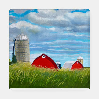 Set of Four Barn Coasters by John Suess