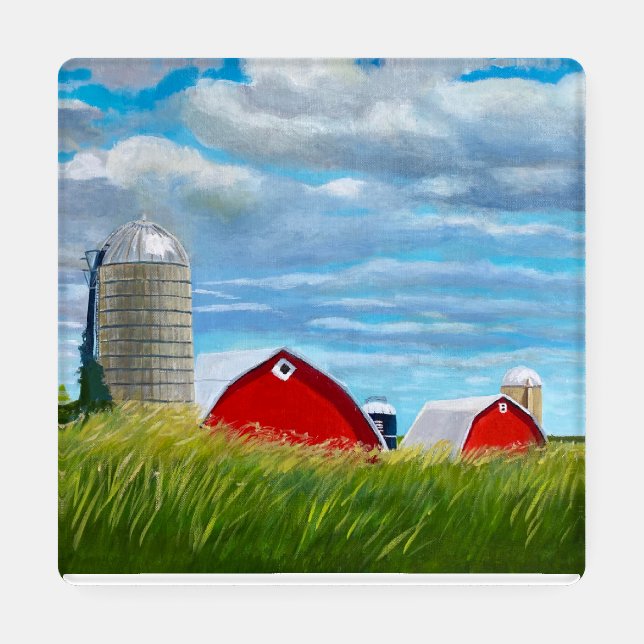 Set of Four Barn Coasters by John Suess (Single)