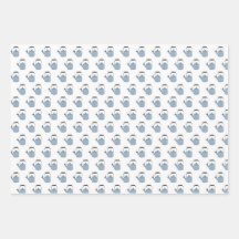 Set of Fun Gift Wrap Papers Hearts Tea Kettle