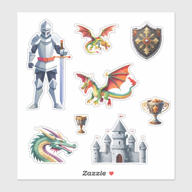 Set Of Gothic Medieval Sticker (Sheet)