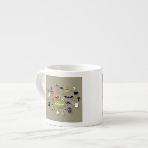 Set Of Halloween Icons Espresso Cup