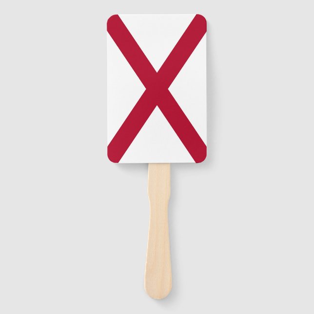 Set of hand fan with flag of Alabama, USA (Front)
