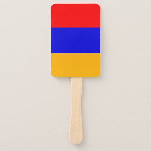 Set of hand fan with flag of Armenia