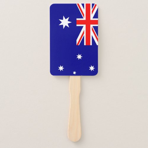 Set of hand fan with flag of Australia