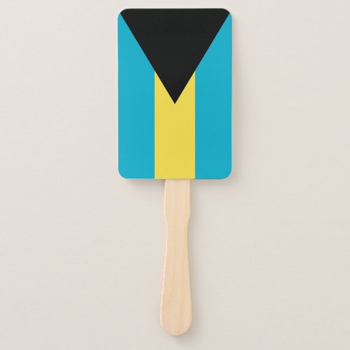 Set of hand fan with flag of Bahamas