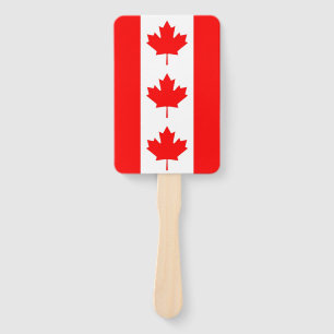 Set of hand fan with flag of Canada