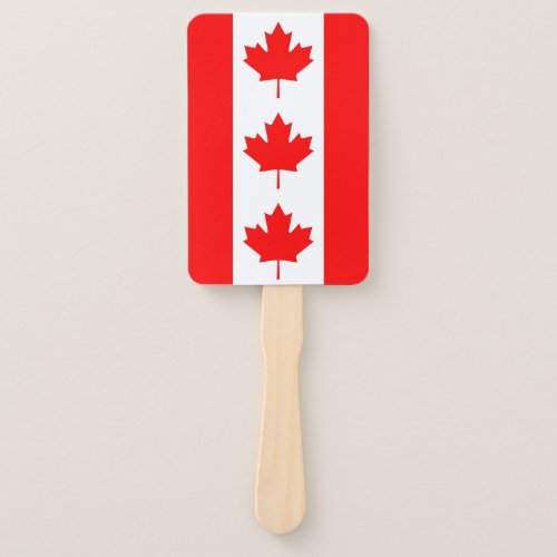 Set of hand fan with flag of Canada