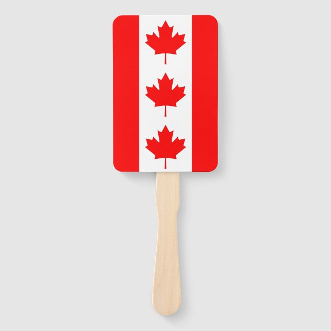 Set of hand fan with flag of Canada (Front)