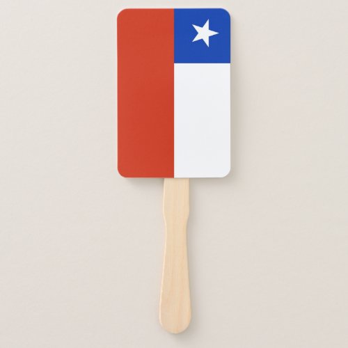 Set of hand fan with flag of Chile