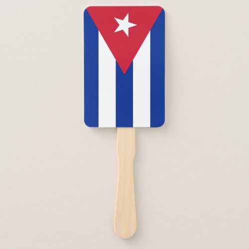 Set of hand fan with flag of Cuba