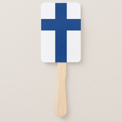 Set of hand fan with flag of Finland