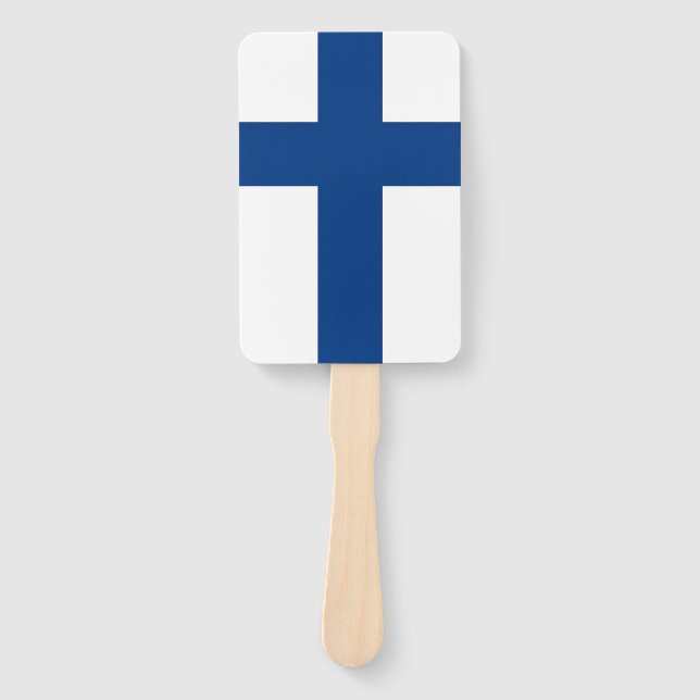 Set of hand fan with flag of Finland (Front)