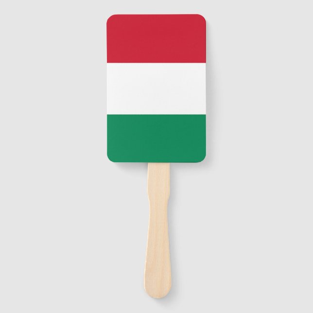 Set of hand fan with flag of Hungary (Front)