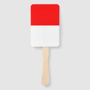Set of hand fan with flag of Indonesia