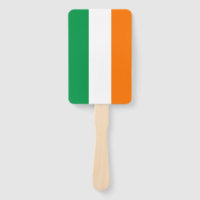 Set of hand fan with flag of Ireland